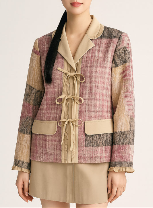 SASSY MOODY Artisan Retro College Style Blazer