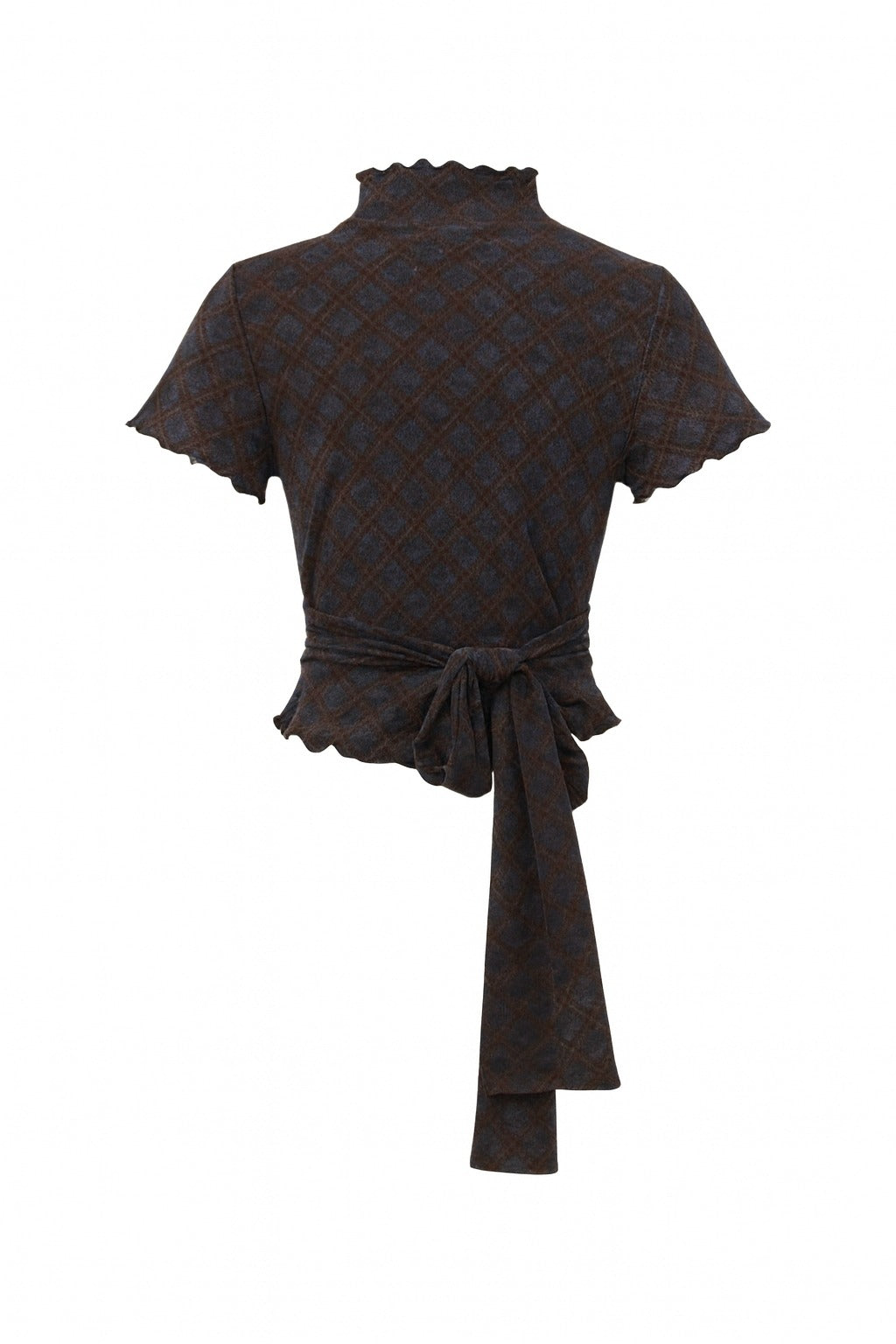 Contrast Trim High-Neck Slim Fit T-Shirt