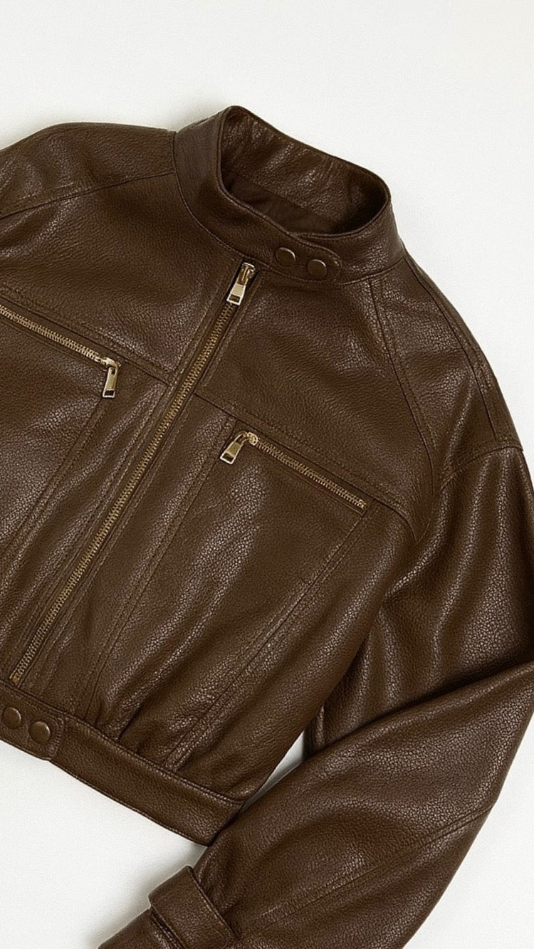 Autumn Luxe PU Moto Jacket