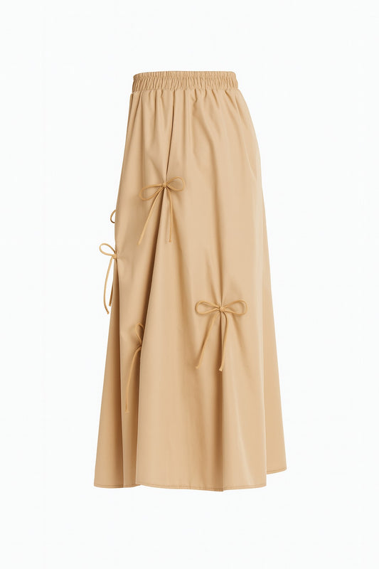 Nurtureone Slim Silhouette Bow Swing Skirt