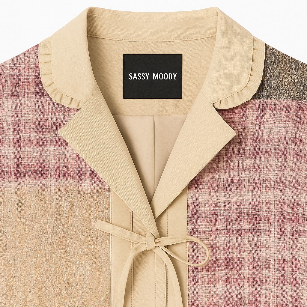 SASSY MOODY Artisan Retro College Style Blazer