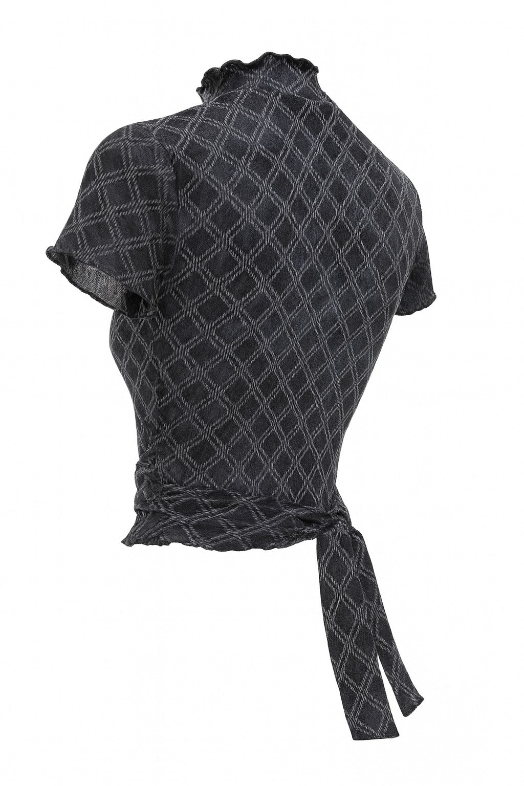 Contrast Trim High-Neck Slim Fit T-Shirt