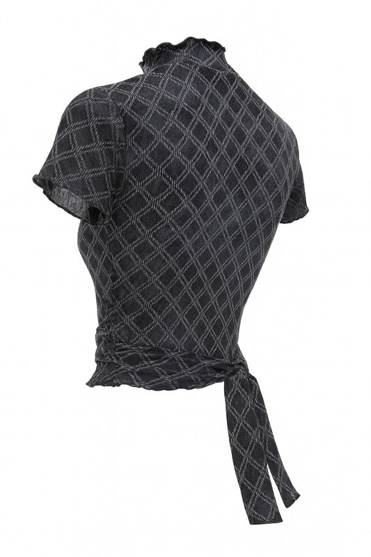 Contrast Trim High-Neck Slim Fit T-Shirt