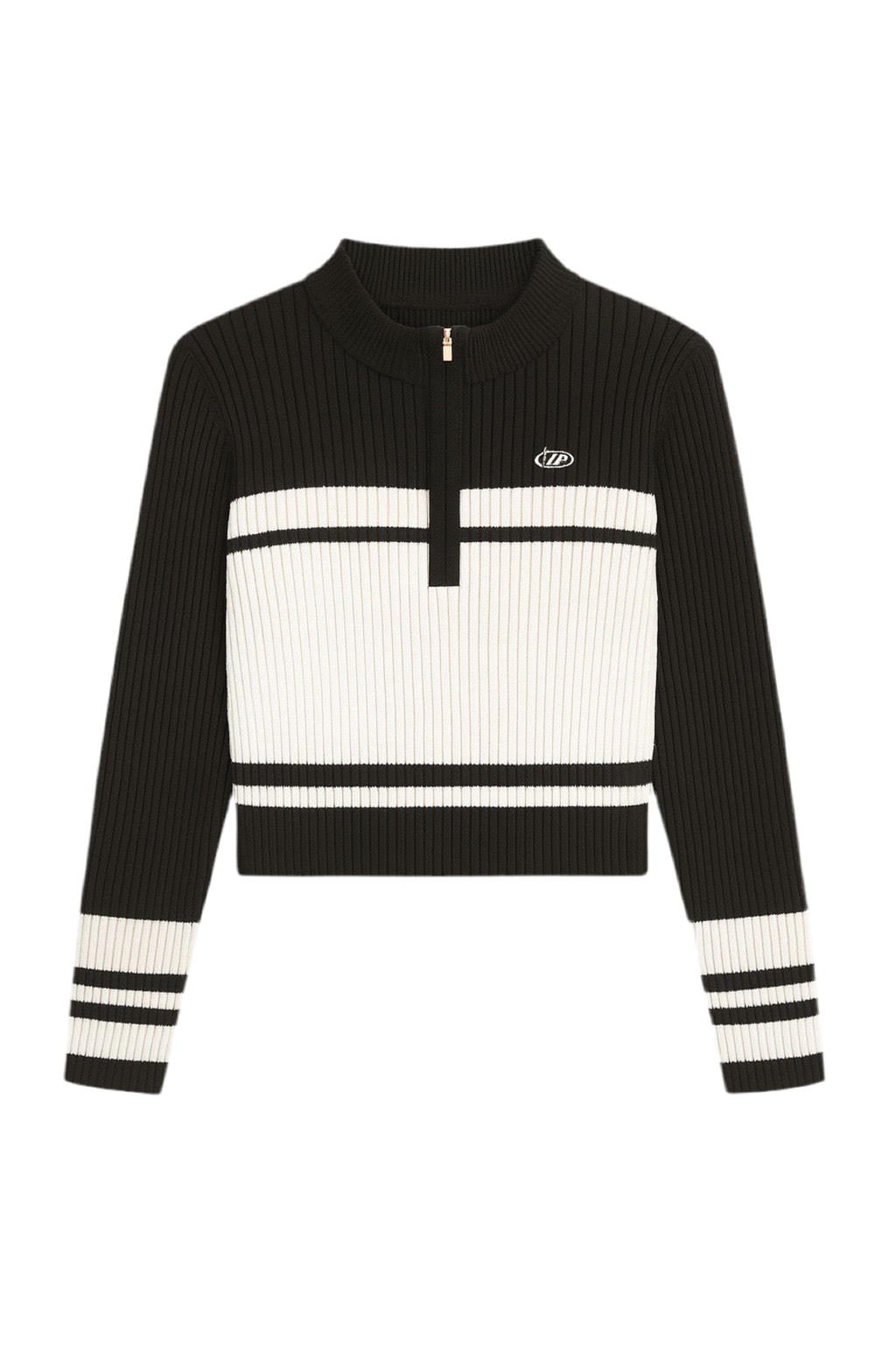 Chic Stand-Collar Half-Zip Knitted Pullover