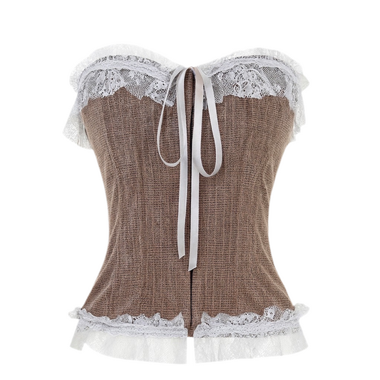 Sexy Lace-Trim Backless Off-Shoulder Top