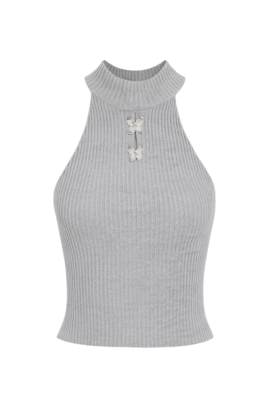 Casual-Chic Sleeveless Rope-Knit Shirt